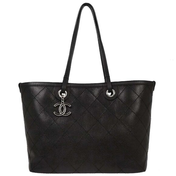 Chanel Black Calfskin Shopping Fever Tote Handbag - Picture 1 of 10
